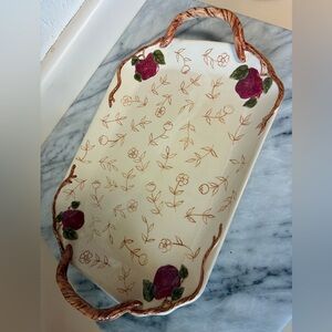 Franciscan Apple Vintage Hand-Painted Ceramic Serving Tray